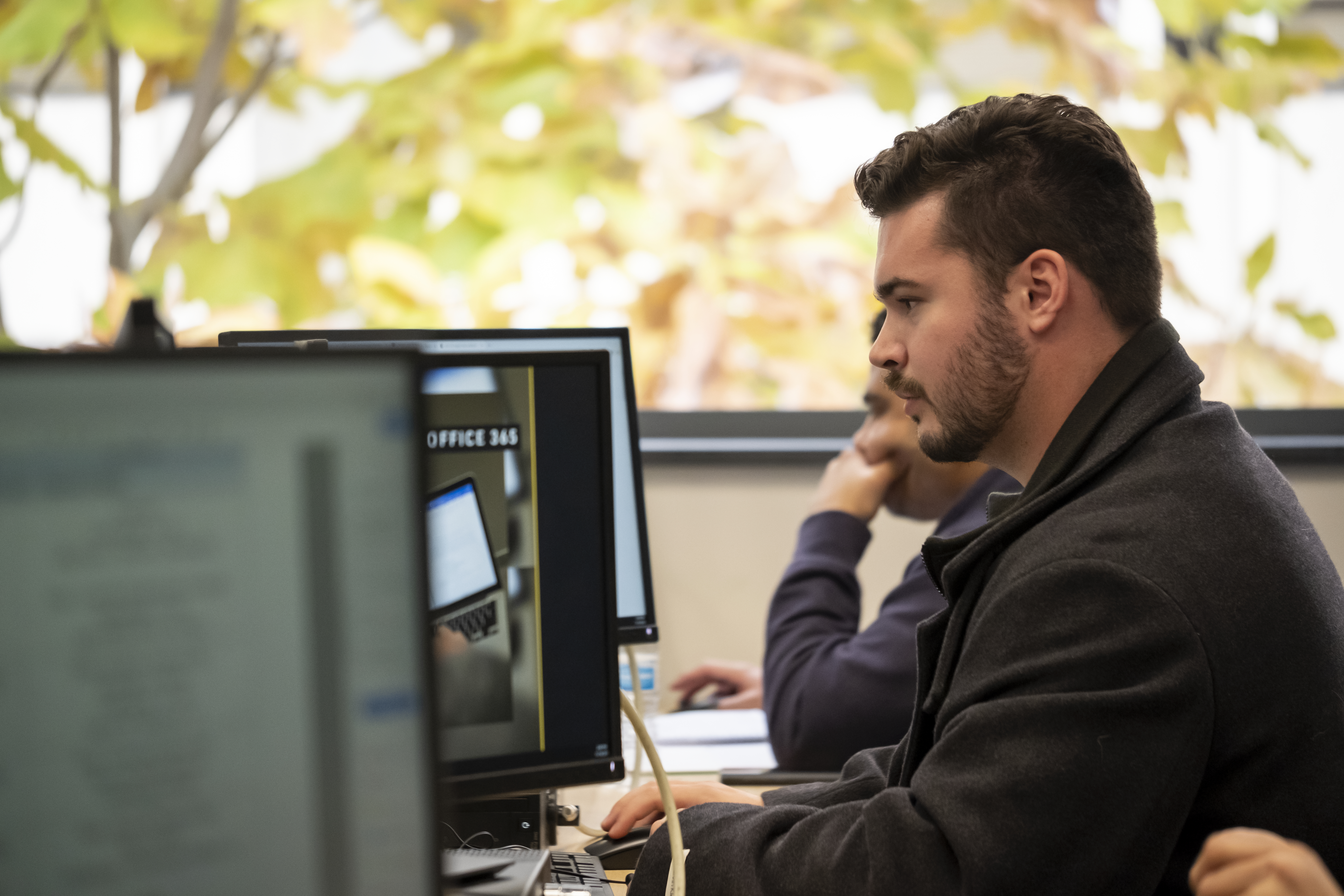 Student working at Tuttleman Computer Workstation