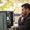 Student working at Tuttleman Computer Workstation